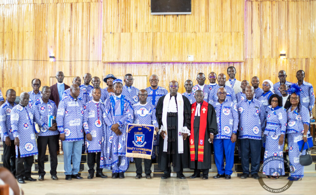 Rt. Rev. Dr. Abraham Nana Opare Kwakye in pose with other Clergy at the 25th Anniversary